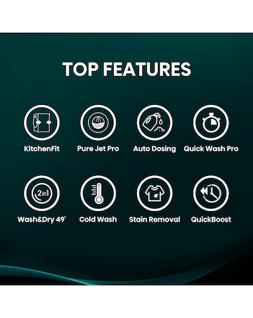 Hisense KitchenFit 5i Series WD5I1045BBQ 10.5kg/6kg Washer Dryer - Black