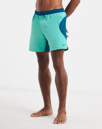 Nike 7 Inch Full Lined Zip Colourblock Swim Shorts