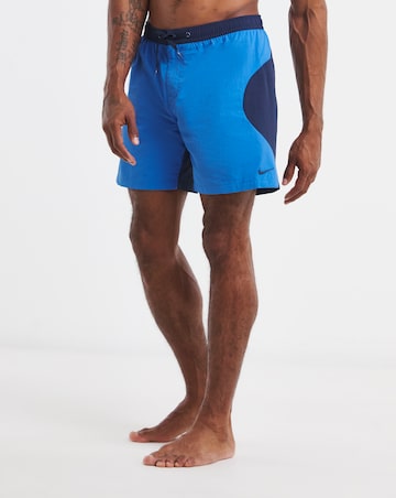 Nike 7 Inch Full Lined Zip Colourblock Swim Shorts