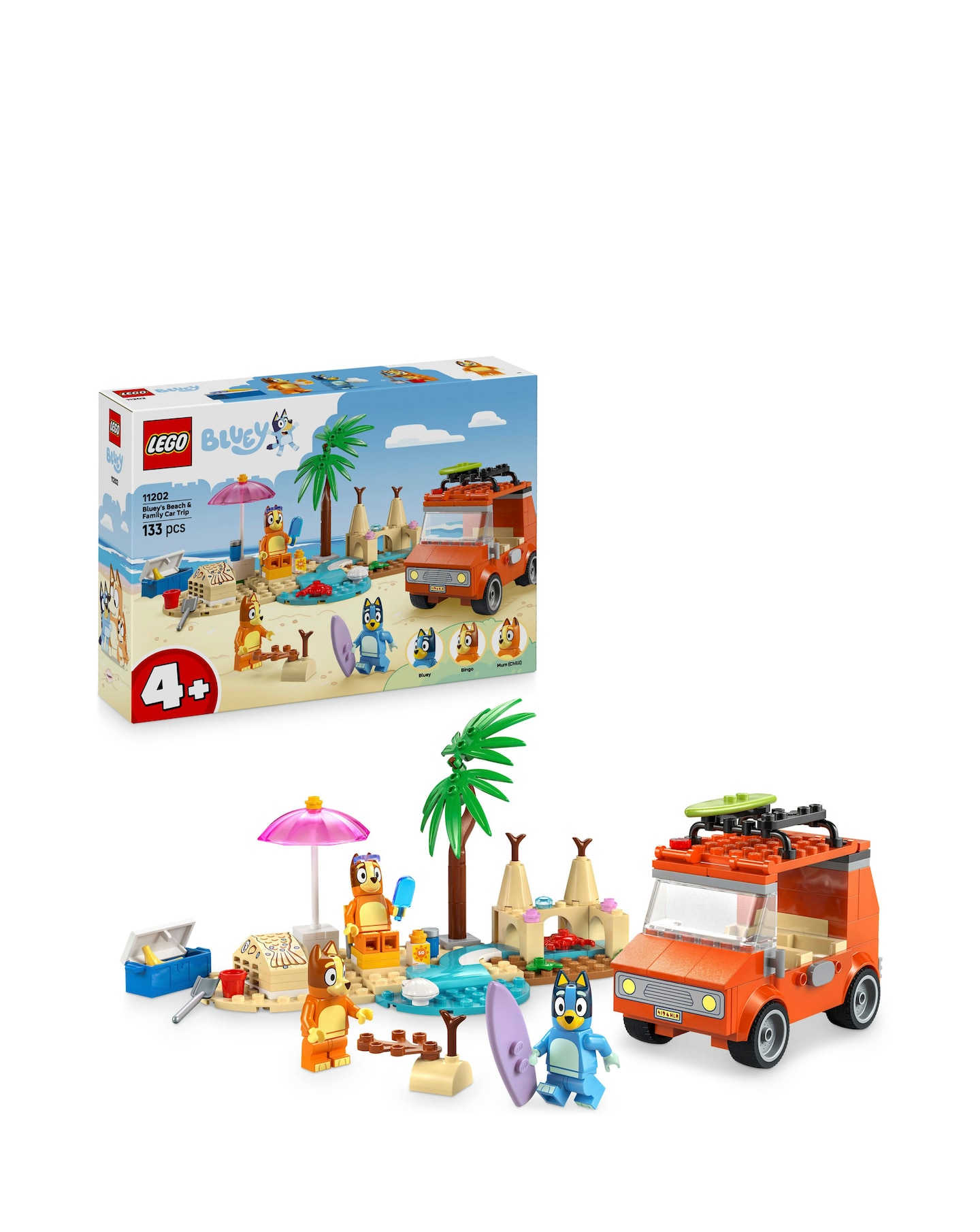 New In - LEGO Bluey: Bluey's Beach & Family Car