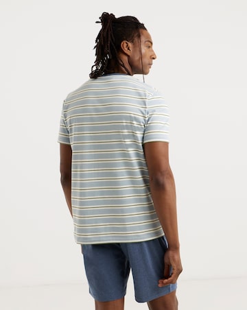 Marl Stripe T-Shirt And Short PJ Set