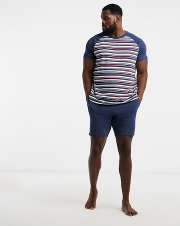 Marl Stripe T-Shirt And Short PJ Set