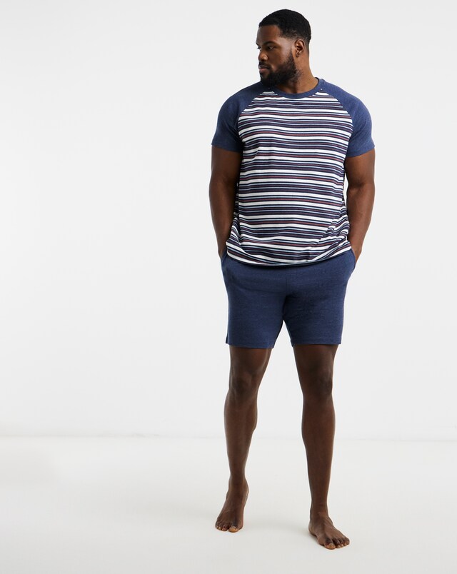 Stripe T-Shirt And Short PJ Set