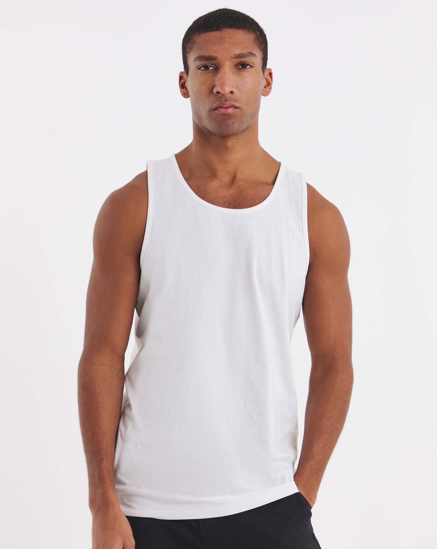 Basic White Vest Long