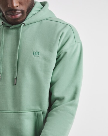 Union Garment Dyed Relaxed Fit Hooded Sweatshirt- Green