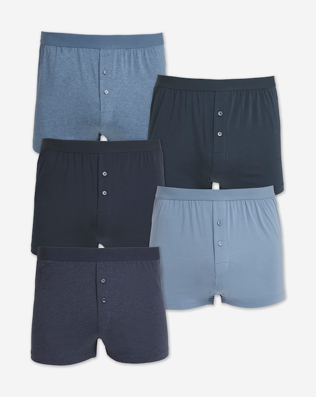 5 Pack Blue Mix Loose Boxers