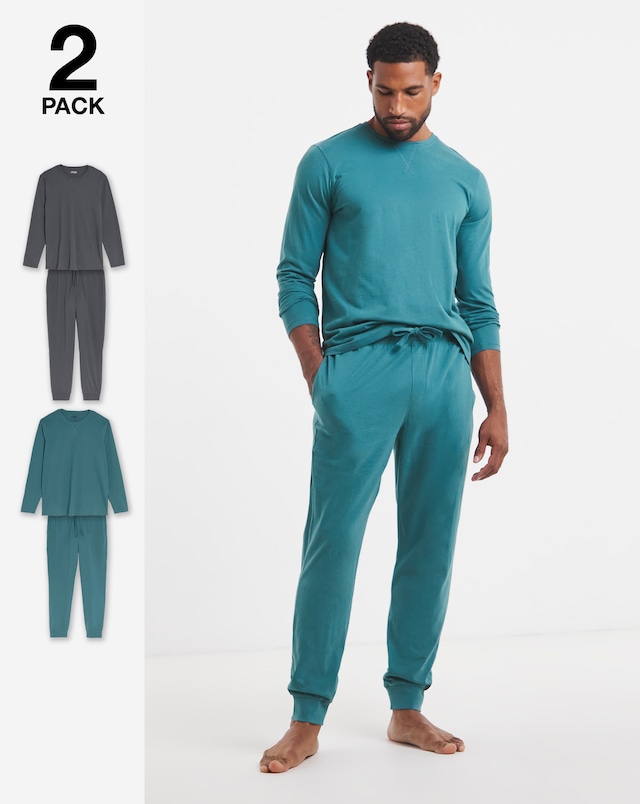 2 Pack Jersey T-Shirt and Trouser Set