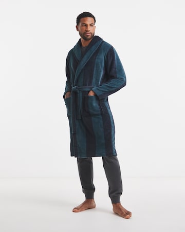 Stripe Fleece Dressing Gown