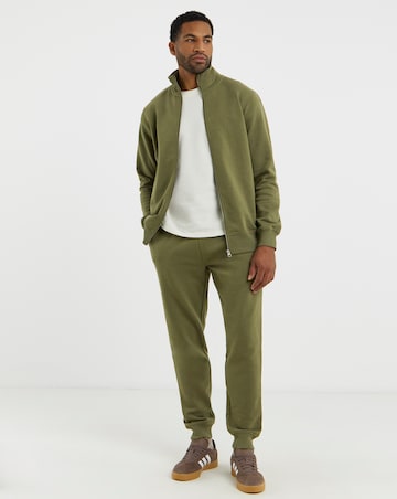 Full Zip Funnel Neck Sweatshirt Long