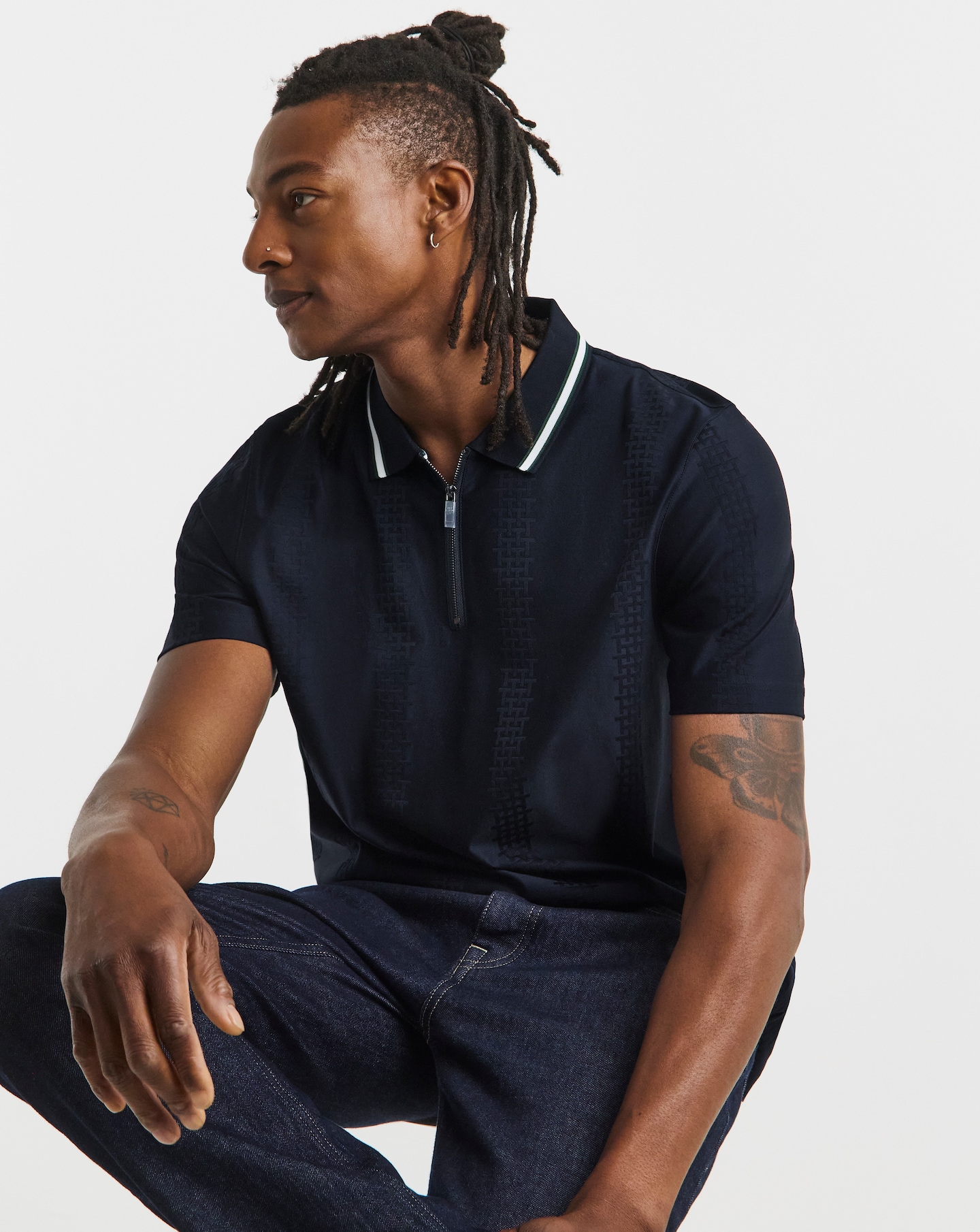 Ted Baker Zip Neck Orbite Polo Shirt