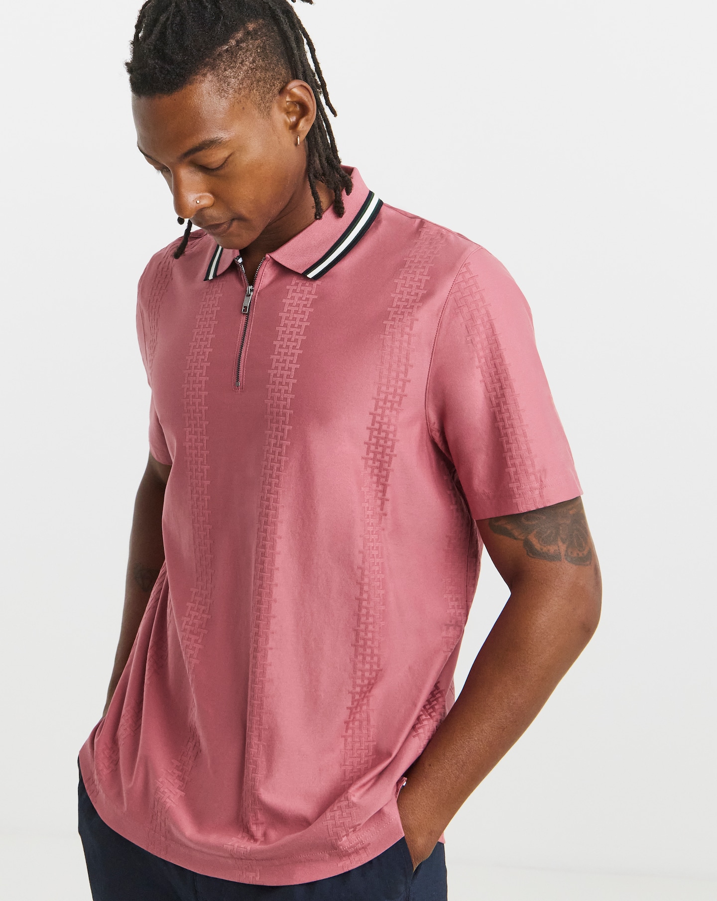 Ted Baker Zip Neck Orbite Polo Shirt