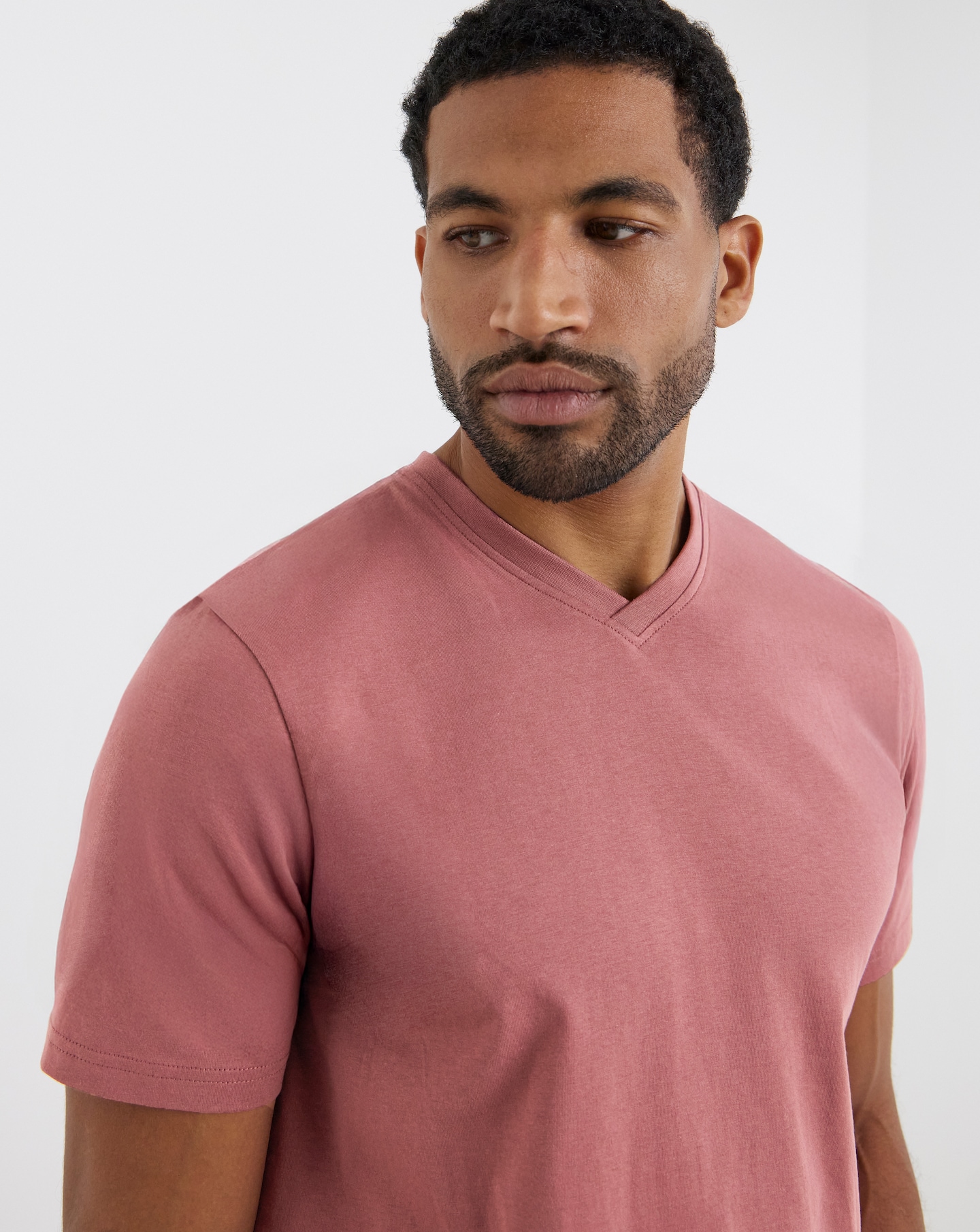 New In - Pure Cotton V Neck T-Shirt Long