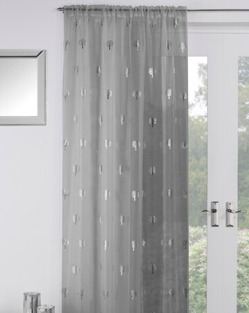 Birch Tree Foil Print Voile