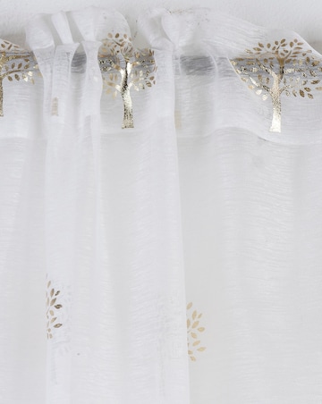 Birch Tree Foil Print Voile
