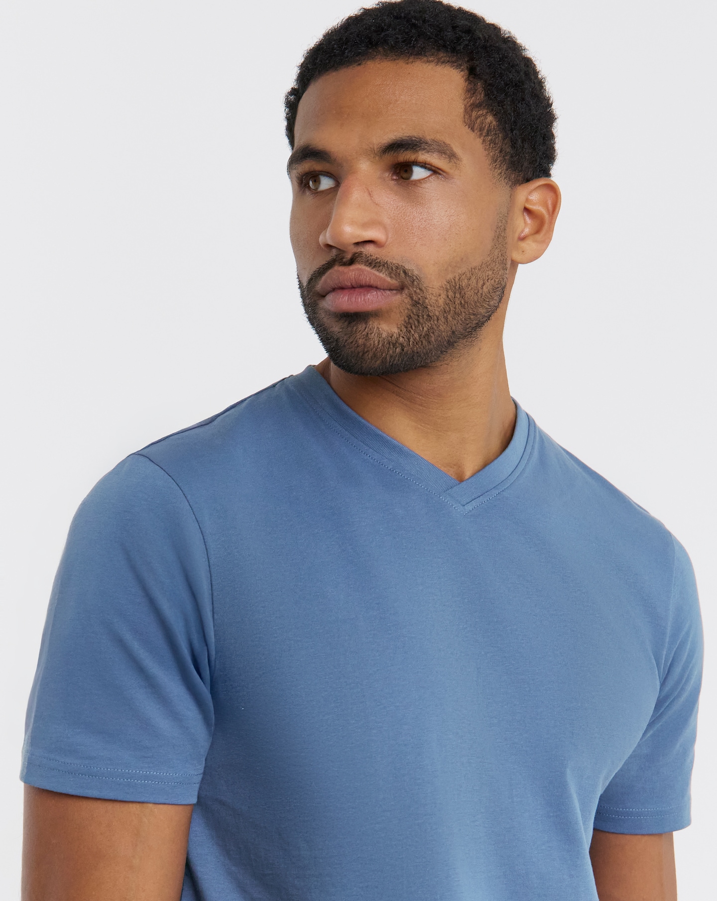 New In - Pure Cotton V Neck T-Shirt Long