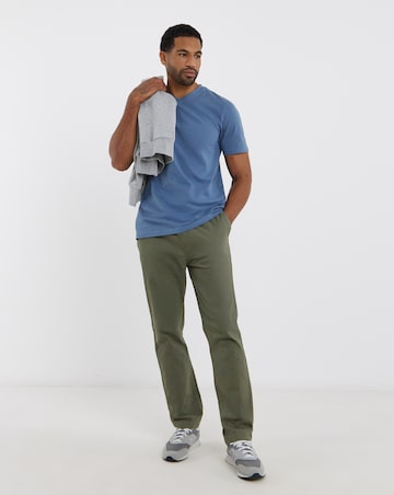 Pure Cotton V Neck T-Shirt Long