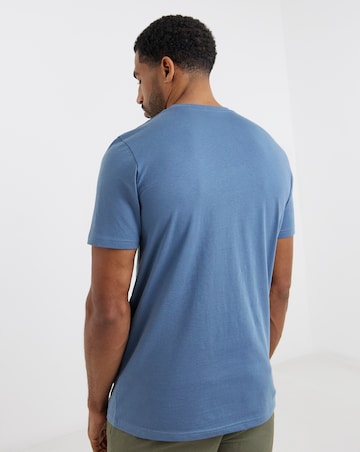 Pure Cotton V Neck T-Shirt Long