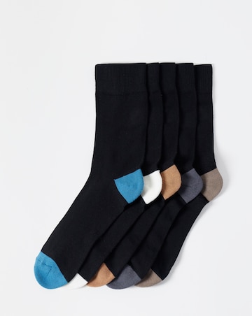 5 Pack Contrast Cushion Sole Sock