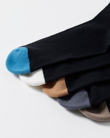 5 Pack Contrast Cushion Sole Sock