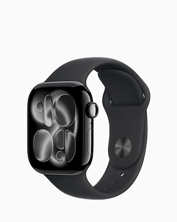 Apple Watch Series 11 GPS + Cellular 46mm - Black Sport Band - M/L