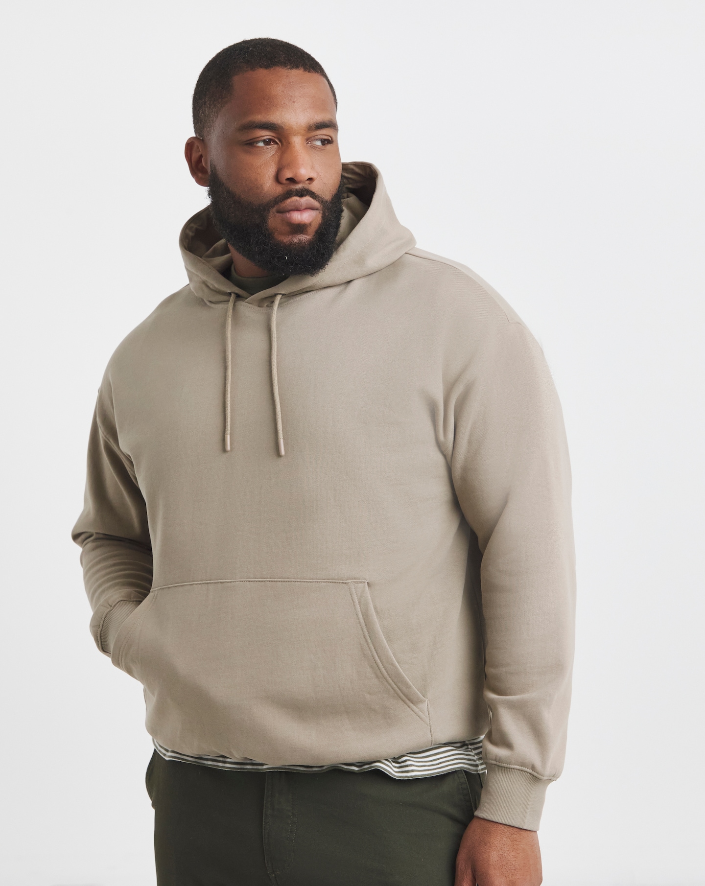 Overhead Hooded Sweatshirt Long - Stone
