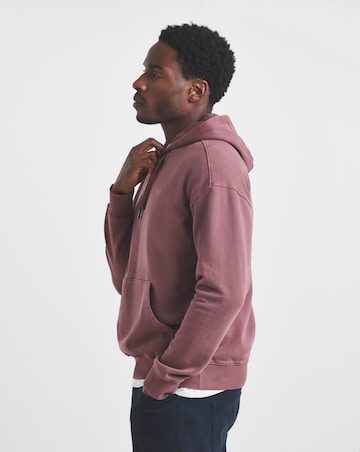 Union Garment Dyed Relaxed Hoodie-Burgundy