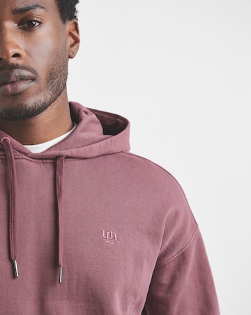 Union Garment Dyed Relaxed Hoodie-Burgundy