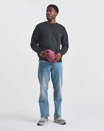 Union Garment Dyed Relaxed Crew Sweatshirt- Black