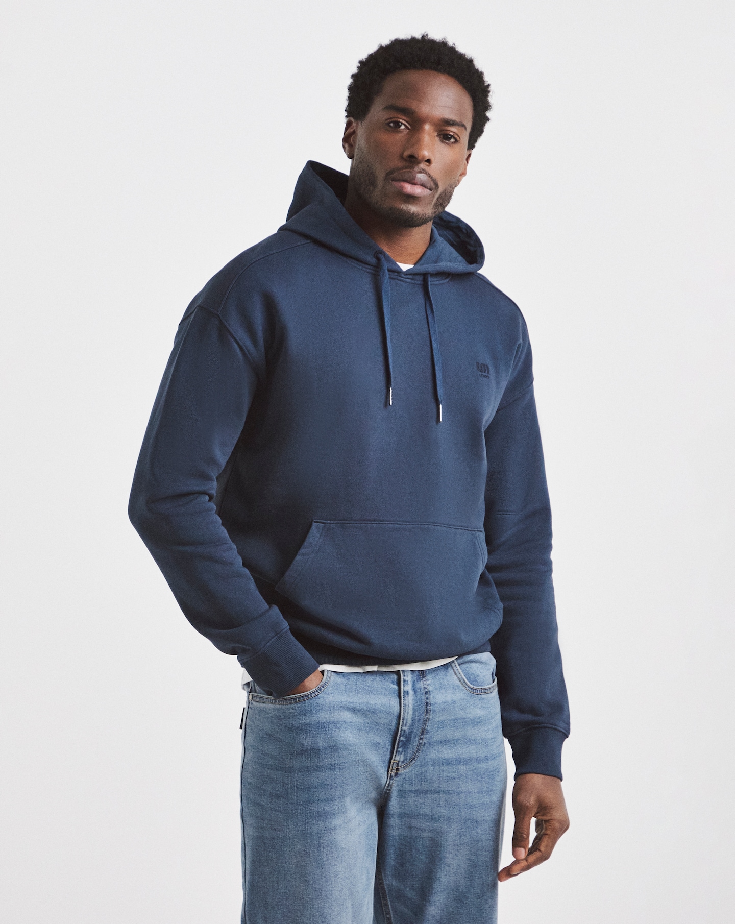 New In - Union Relaxed Hooded Sweatshirt - Navy