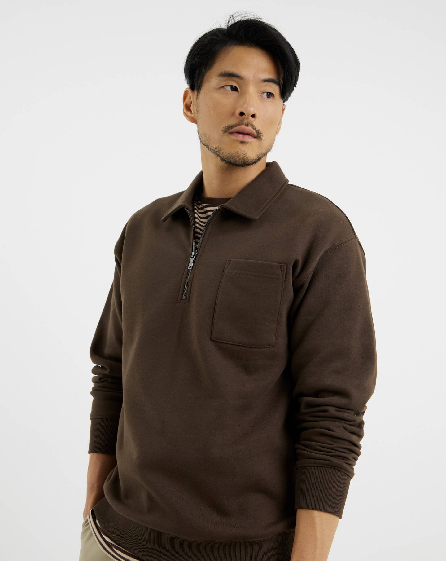 New In - 1/4 Zip Polo Neck Sweatshirt