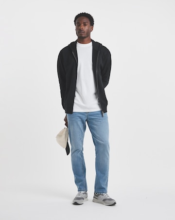 Union Full Zip Relaxed Fit Hoodie-Black