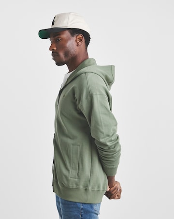 Union Full Zip Relaxed Fit Hoodie-Khaki