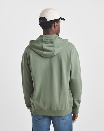 Union Full Zip Relaxed Fit Hoodie-Khaki