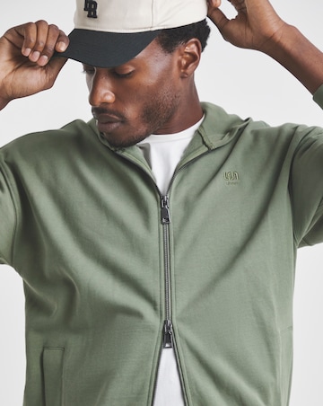 Union Full Zip Relaxed Fit Hoodie-Khaki