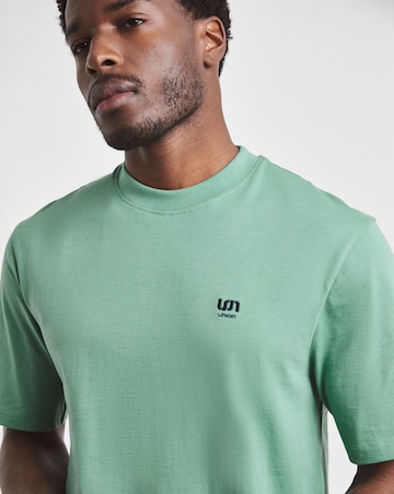 Union Embroid T-Shirt Long- Green