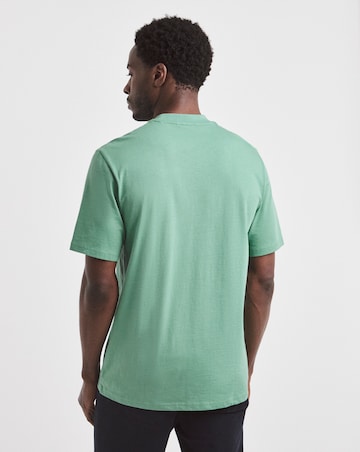 Union Embroid T-Shirt Long- Green