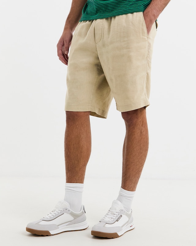 Tommy Hilfiger Linen Short-Beige - Beige