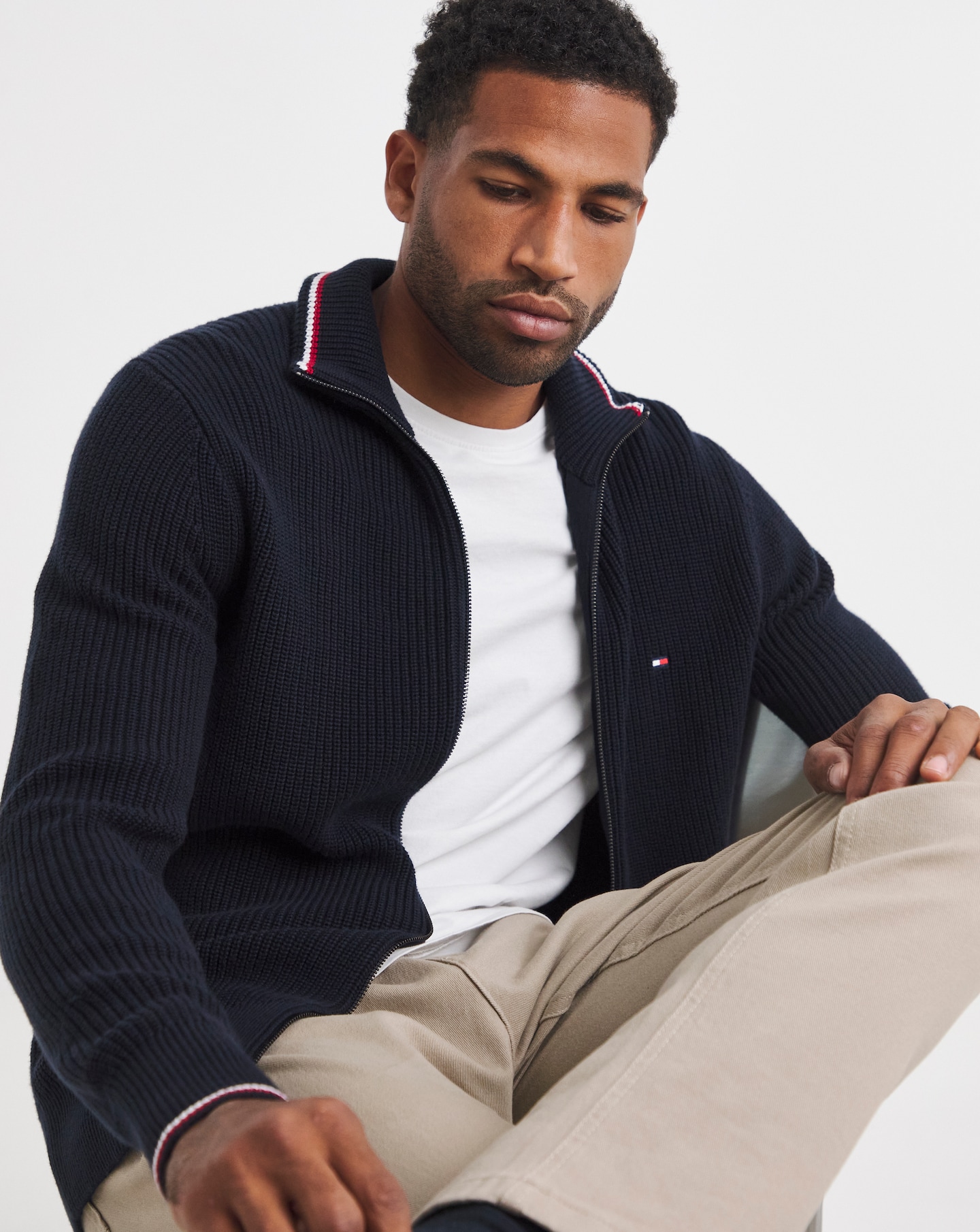Tommy Hilfiger Zip Knit - Navy