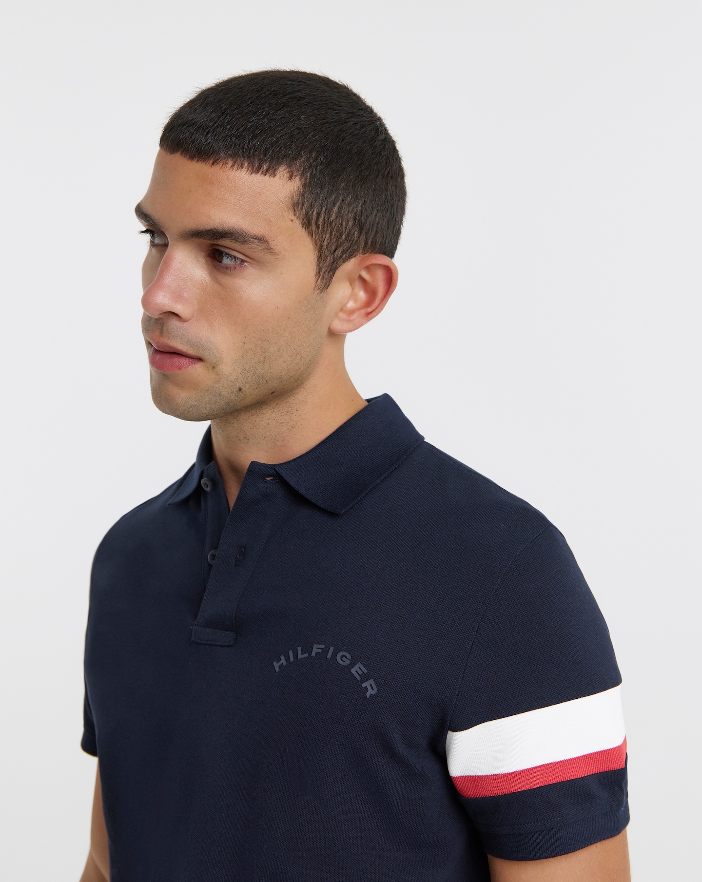 Tommy Hilfiger Tape Polo - Navy