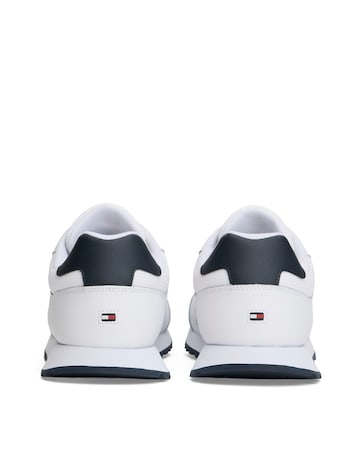 Tommy Hilfiger Leather Stripe Runner Trainer - White