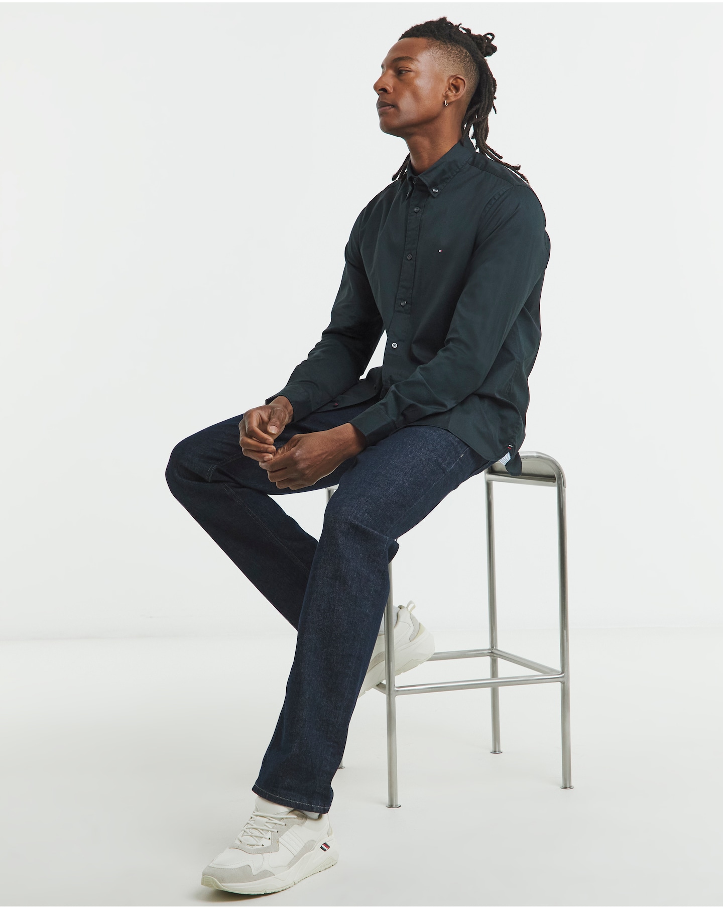 Tommy Hilfiger Flex Poplin Shirt - Black