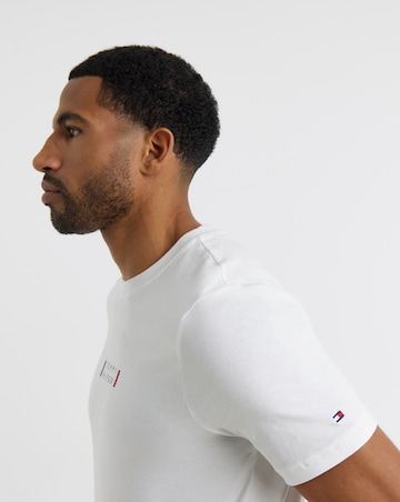 Tommy Hilfiger Short Sleeve Small Center Logo T-Shirt - White