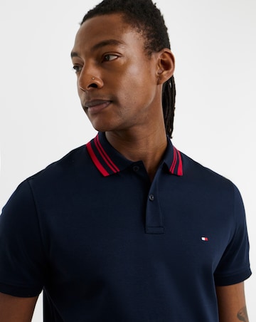Tommy Hilfiger Mercerised Jacquard Polo - Navy