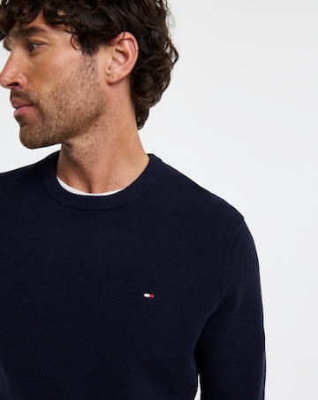 Tommy Hilfiger Essential Structure Crew Neck Jumper - Navy