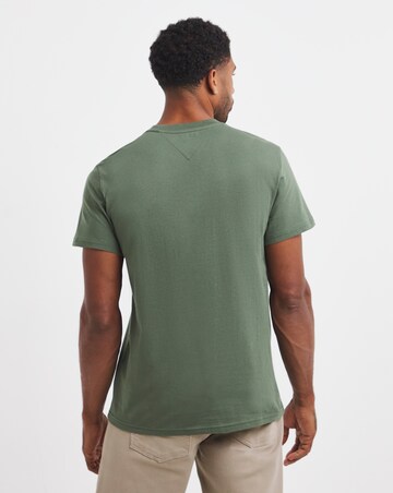 Tommy Jeans Short Sleeve Slim Flag T-Shirt - Green
