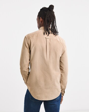 Tommy Jeans Long Sleeve Baby Cord Shirt -Taupe