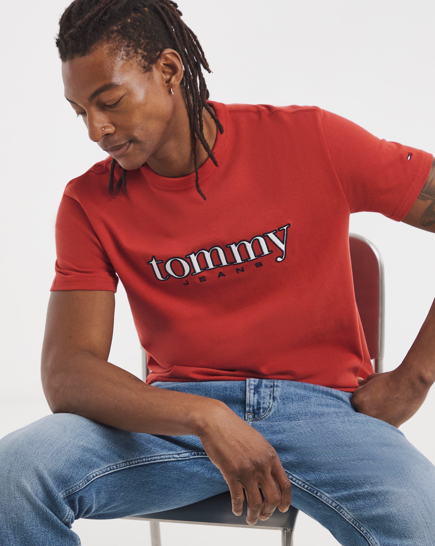 New In - Tommy Jeans Graphic T-Shirt - Red