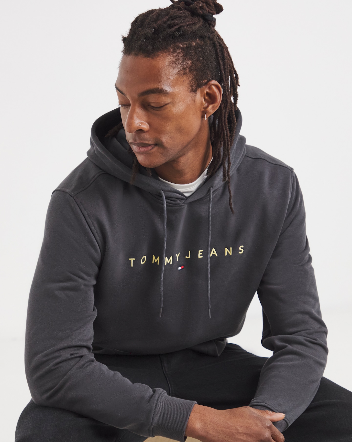 New In - Tommy Jeans Logo Hoodie - Black