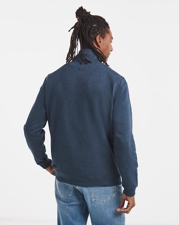 Tommy Jeans Tonal Badge 1/4 Zip Sweat - Navy Heather