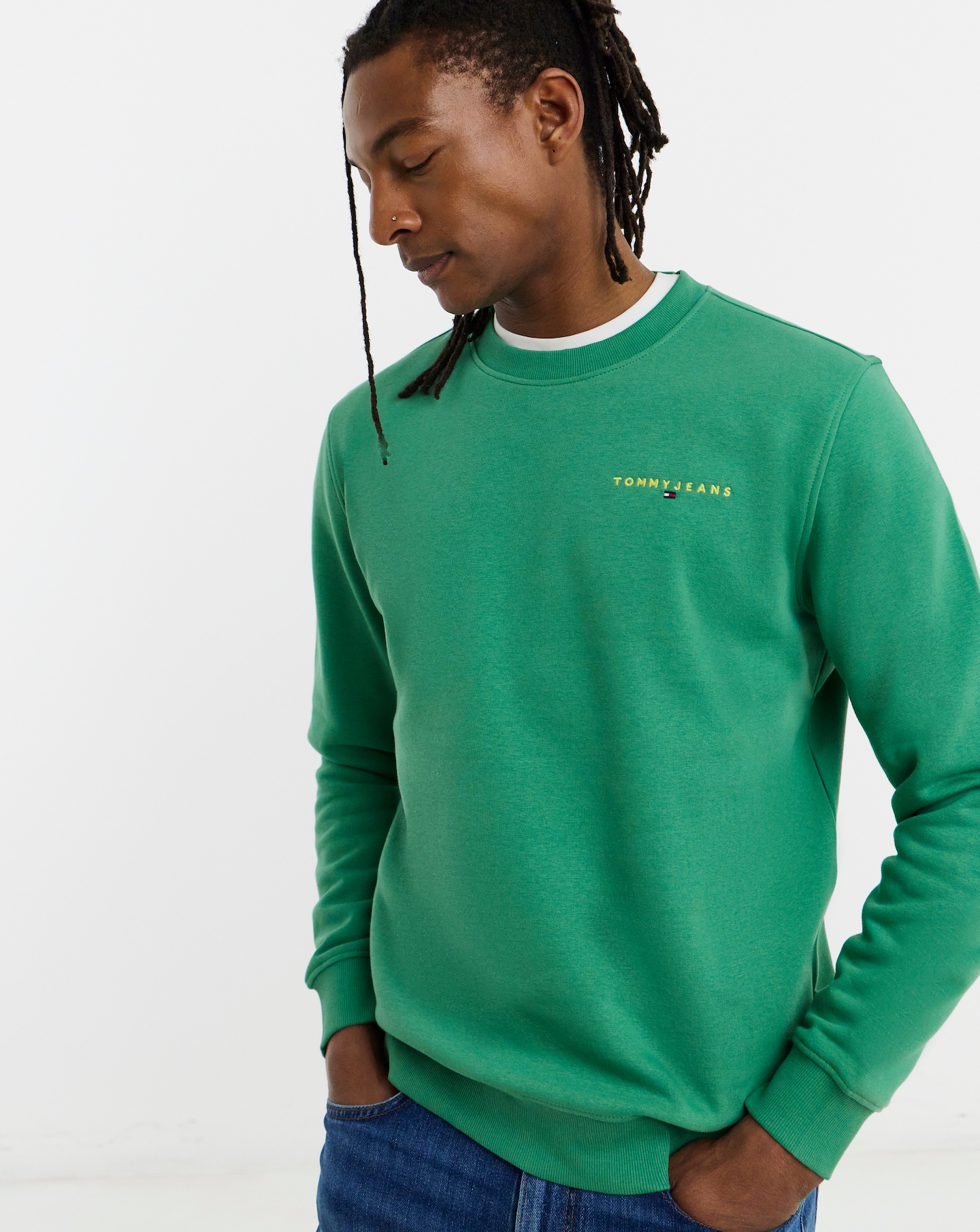 New In - Tommy Jeans Linear Crew Neck Sweat